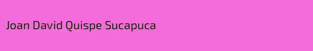 Joan David Quispe Sucapuca